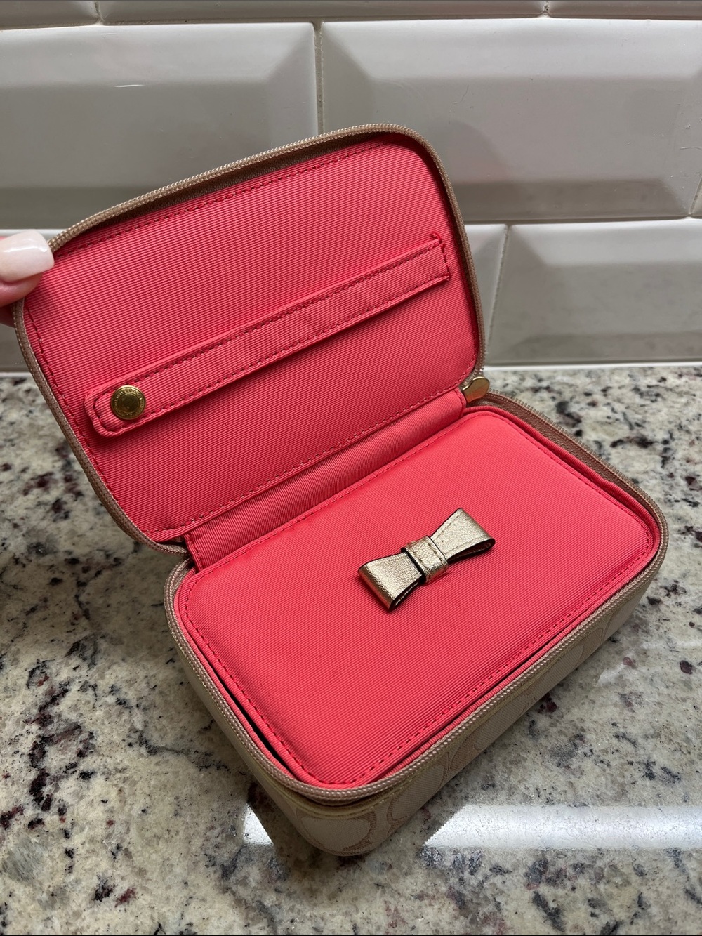 Coach Poppy Zip Around Jewelry Travel Case EUC - Picture 8 of 11